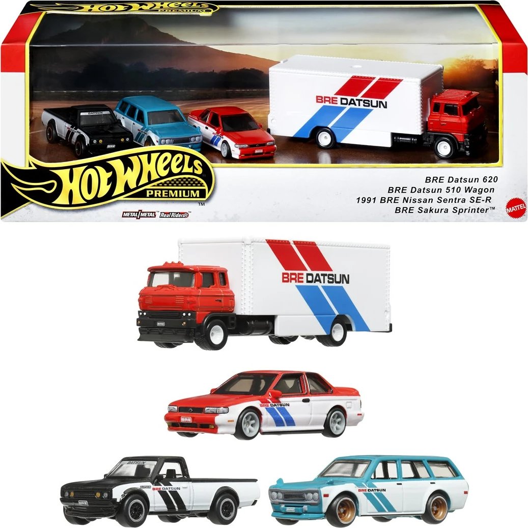 Set koleksionues Hot Wheels Premium BRE Team, Multingjyrësh