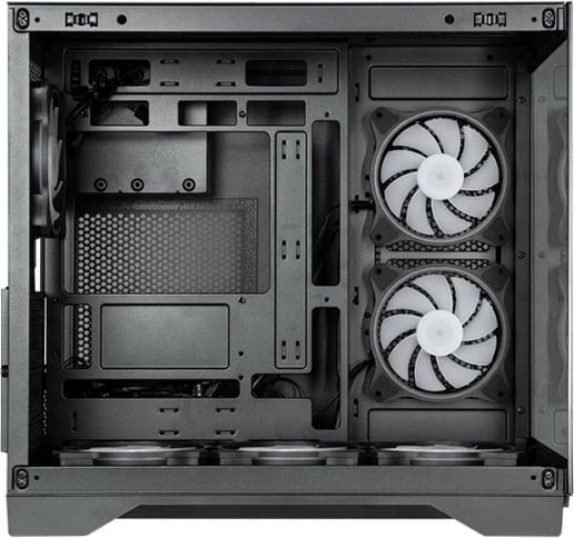 Kasë Chieftec VISIO GM-30B-TG-OP, Midi Tower, 6x ventilatorë ARGB, Xham i temperuar, E zezë