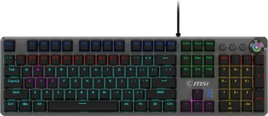 Tastierë gaming MSI FORGE GK-310 RED, mekanike, RGB, full-size, e zezë
