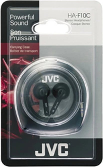 Kufje in-ear JVC HA-F10C-EN, me kabllo 1.2m, e zezë, me kuti