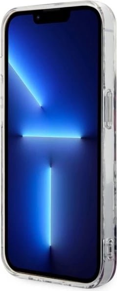 Mbështjellës Guess GUHMP14XHCFWSP për iPhone 14 Pro Max 6.7", Flower MagSafe, rozë