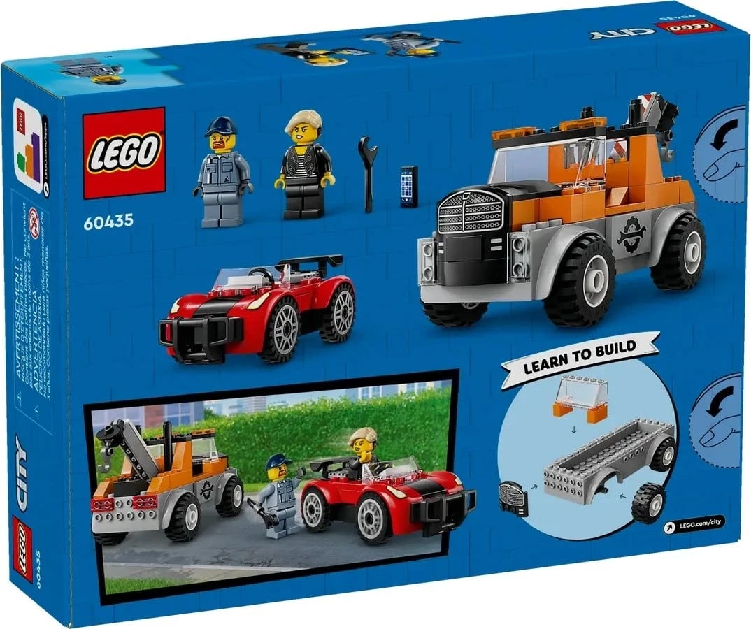 Set LEGO CITY 60435, Kamion tërheqës dhe veturë sportive