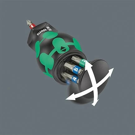 Set veglash biçiklete Wera Bicycle Set 11, 7 copa, 115mm, e zezë/gjelbër