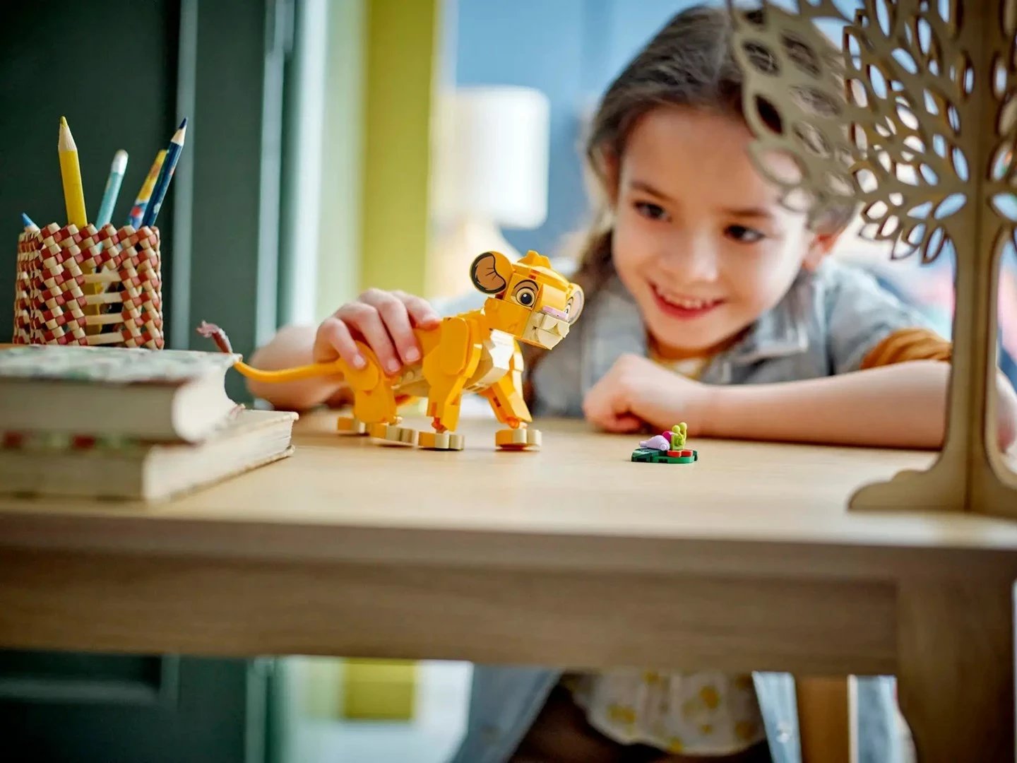 Lodra LEGO Disney Simba 43243, për fëmijë 6+ vjeç, Ngjyrë Verdhë