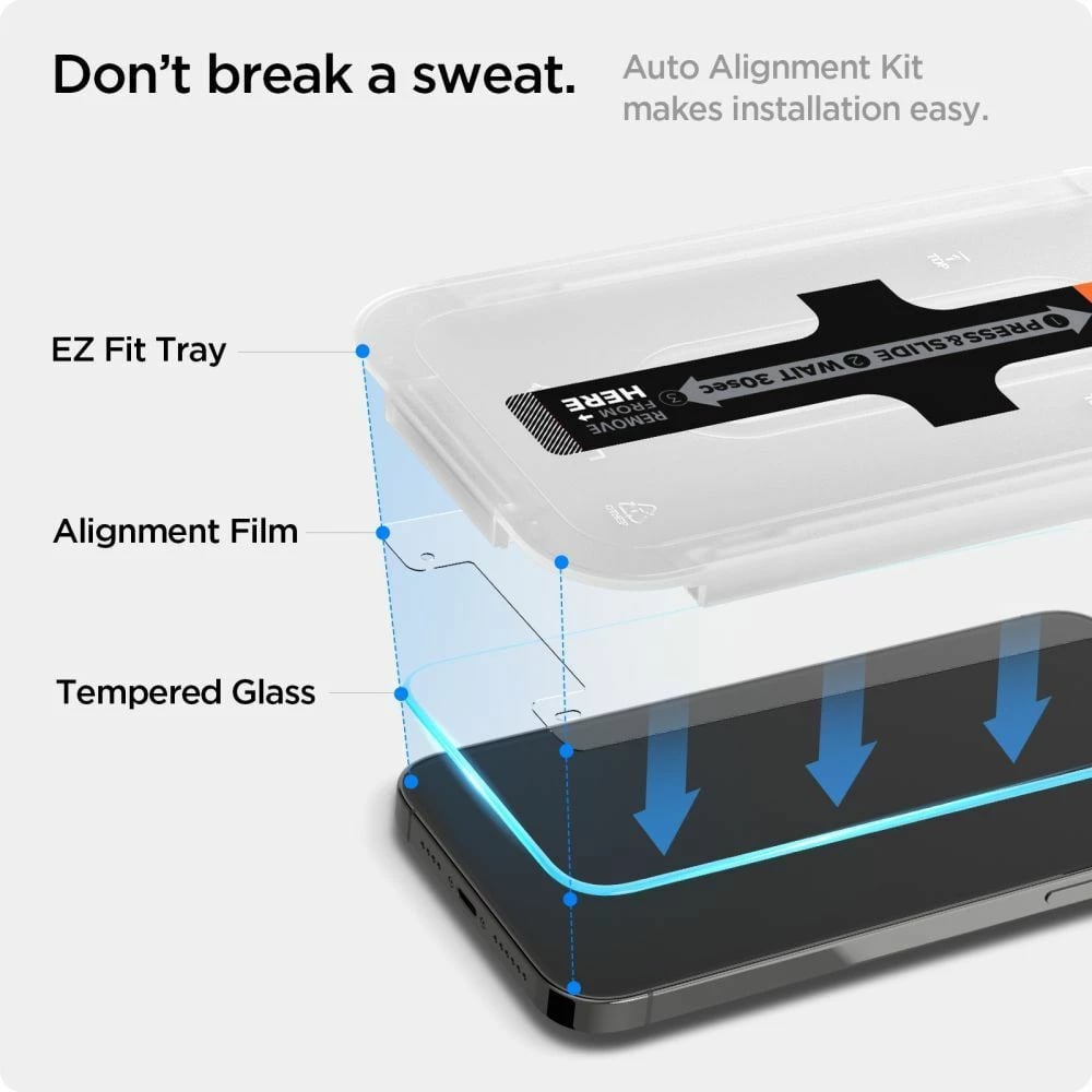 Xham mbrojtës Spigen Glas.tR EZ Fit për iPhone 13, 13 Pro, 14, 16e
