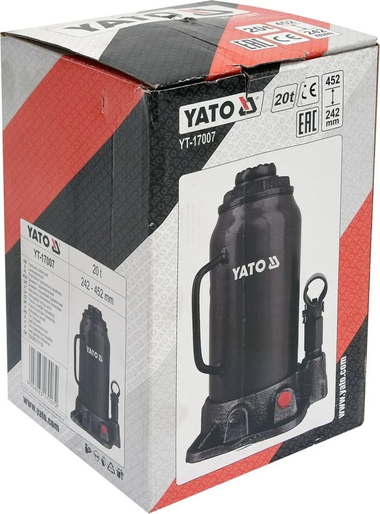 Krik hidraulik Yato YT-17007, 12t, 242-452 mm, i zi