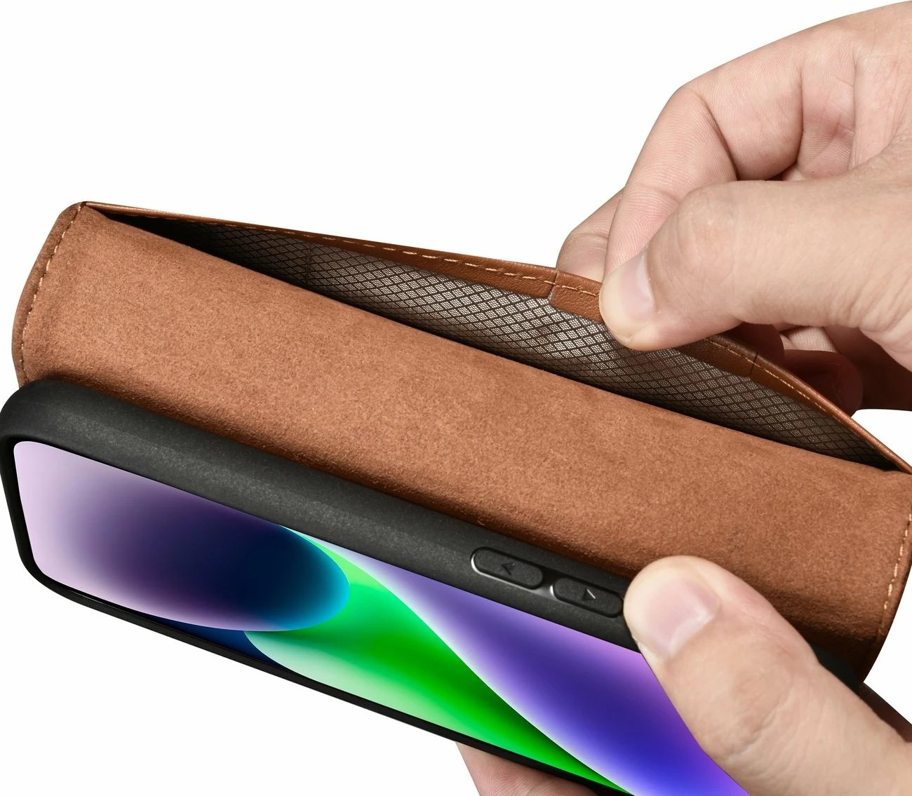 Mbështjellës iCarer Wallet Case 2in1 për iPhone 14, lëkurë, Anti-RFID, Kafe Mbështjellës iCarer Wallet Case 2in1 për iPhone 14, lëkurë, Anti-RFID, Kafe