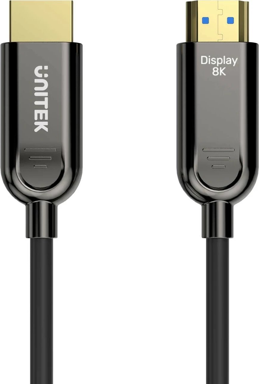 Kabëll HDMI optik Unitek 2.1 AOC 8K 120Hz 10m, zi-gri