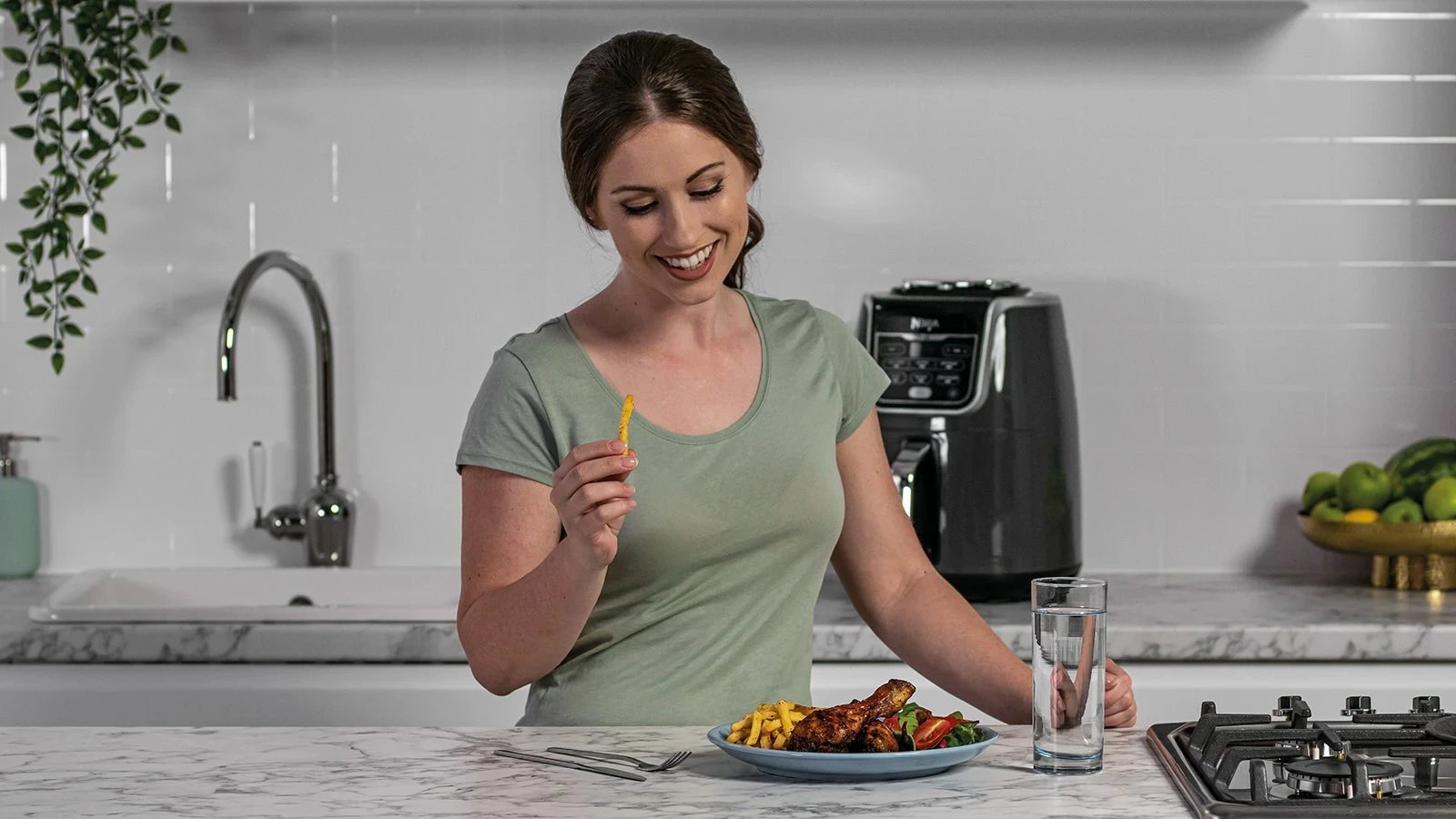 Fritezë ajri Ninja AF160, 5.2 L, 1750 W, Gri