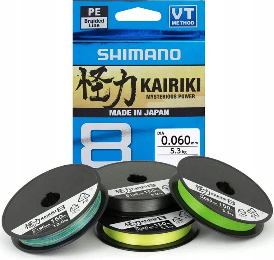 Fije peshkimi Shimano Kairiki 8, 0.130mm, Jeshile