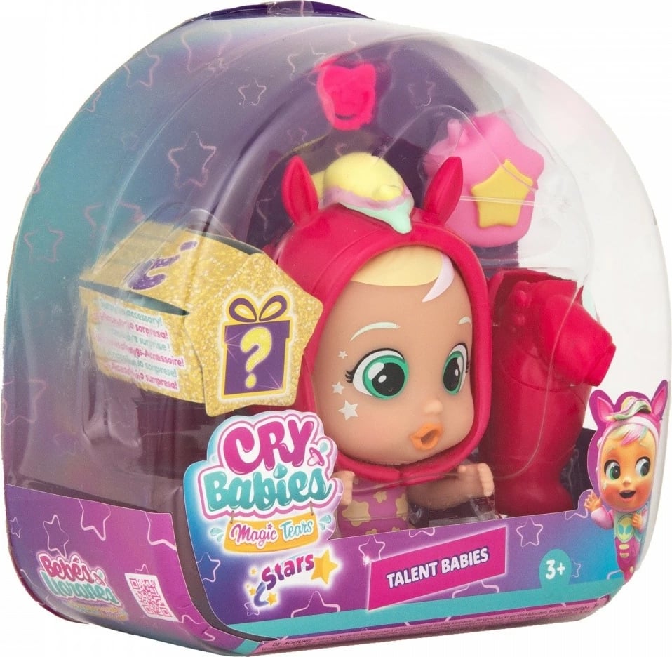 Kukull Cry Babies Magic Tears Di Stars Talent, Tm Toys, IMC916135, për vajza, plastikë, rozë