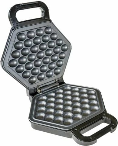 Aparat për waffle bubble, UNOLD, Bobby 48245, 700 W, rrotullim 180°, veshje jo-ngjitëse, e zezë/argjend