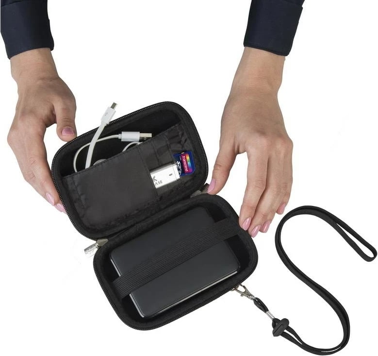 Mbështjellës RivaCase 9101 për HDD/GPS, 10.9 cm (4.3"), Poliestër/Poliuretan, Zi