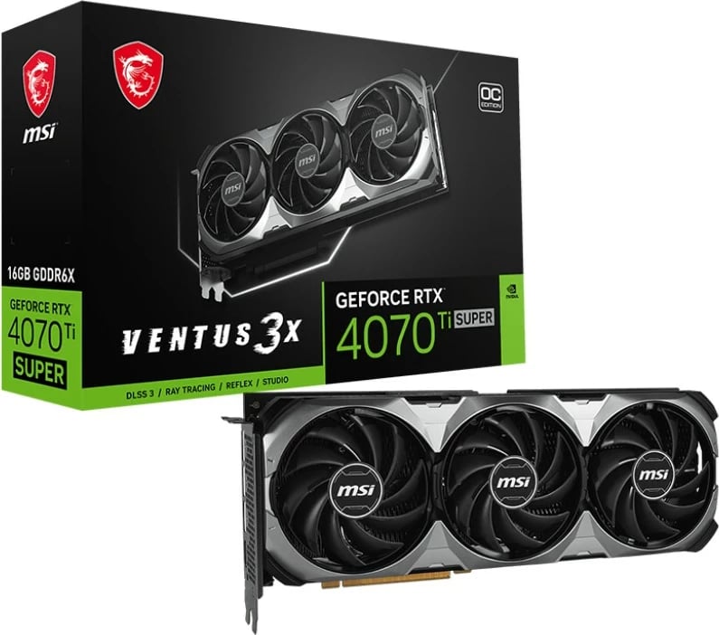 Kartelë grafike MSI RTX 4070 Ti Super 16GB, 3 Fan