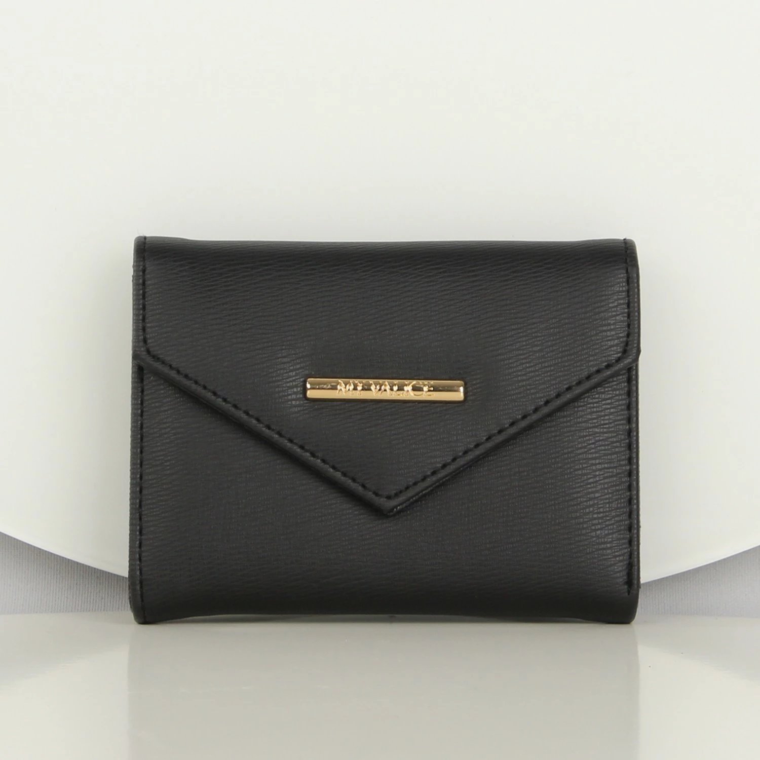 Portofol lëkure, mbajtës kartelash, ngjyrë e zezë, Zoozie Bags, 12.5x9cm