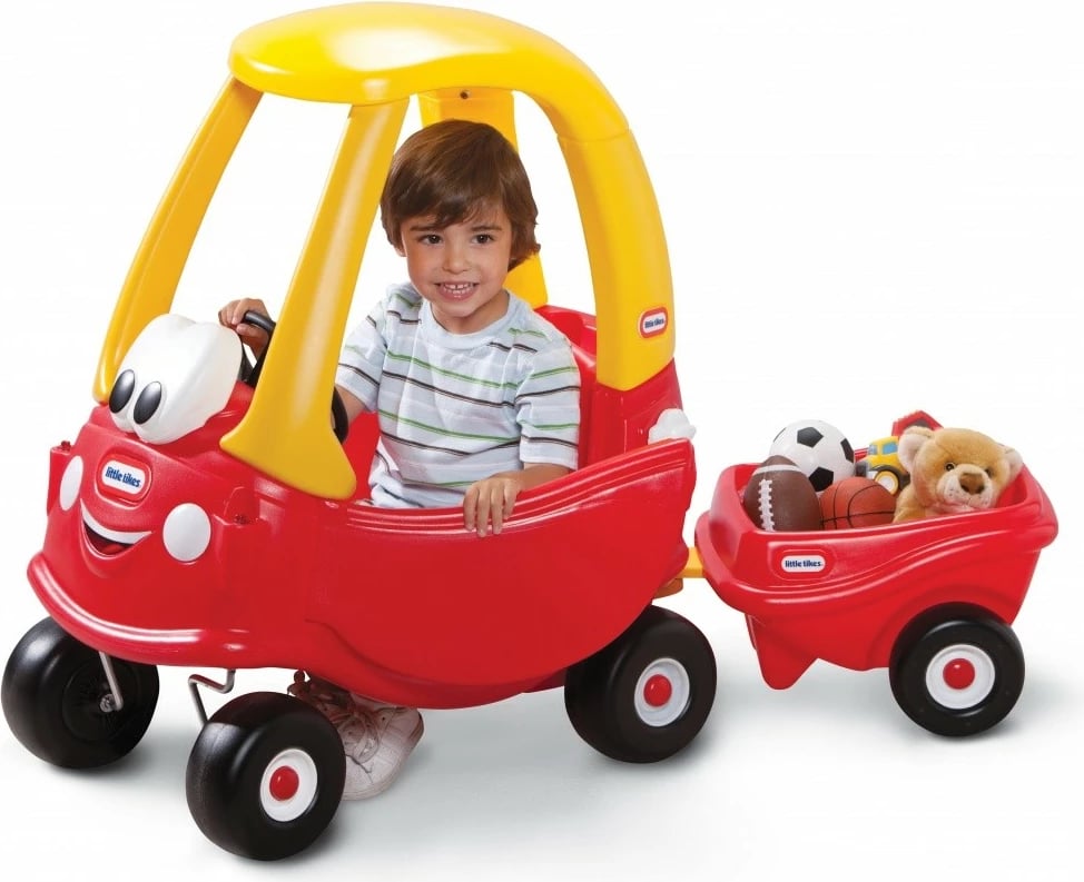 Rimorkio lodër, Little Tikes, 170324-PE13, 2 rrota, plastike, për Cozy Coupe, e kuqe/ e verdhë