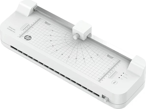 Laminator HP ONELAM COMBO A3 me prerës të integruar, shpejtësi laminimi 40 cm/min, i bardhë Laminator HP ONELAM COMBO A3 me prerës të integruar, shpejtësi laminimi 40 cm/min, i bardhë