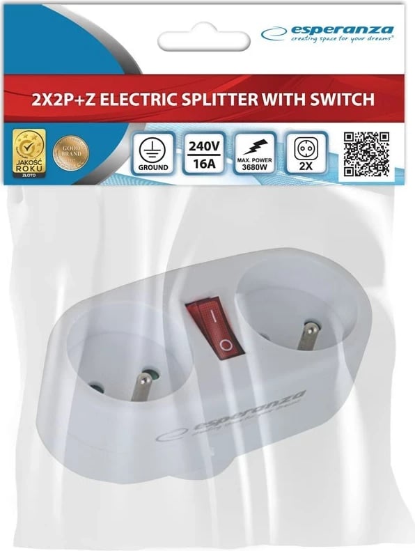 Ndarës elektrik Esperanza ELK306W, 2 dalje, i bardhë