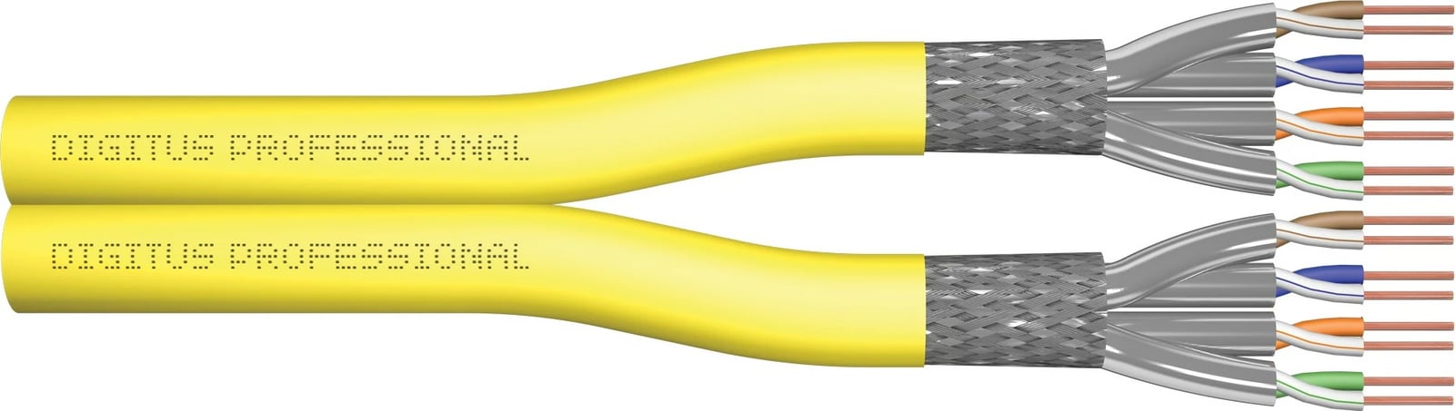 Kabllo rrjeti Digitus Cat7A S/FTP, 500m, LSZH, e verdhë