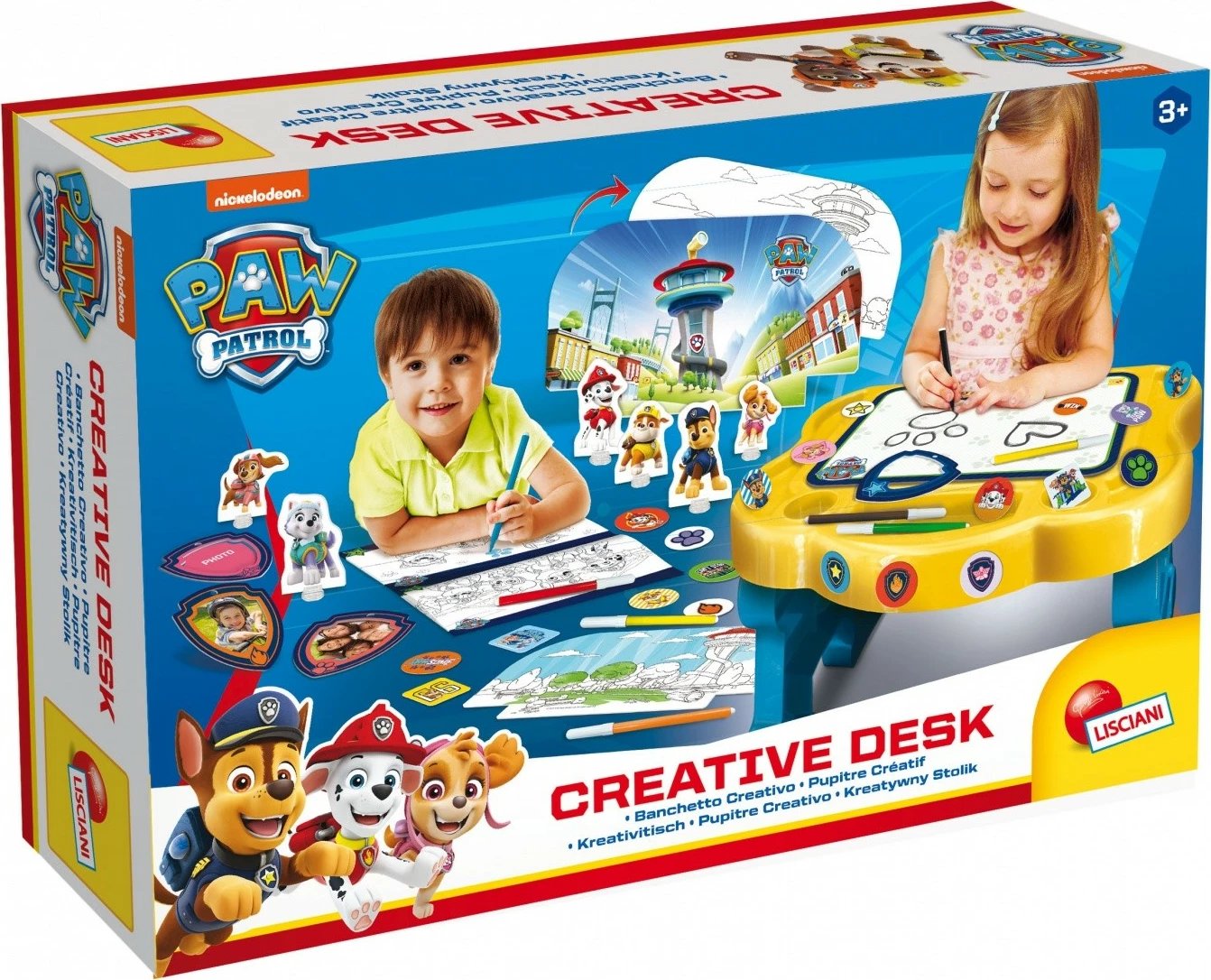 Tavolinë kreative Paw Patrol Lisciani, për fëmijë, shumëngjyrëshe, set me aktivitete