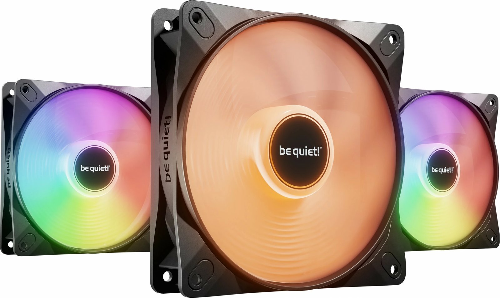 Ventilatorë Be Quiet! LIGHT WINGS LX PWM 120mm Triple-Pack, me LED, i zi