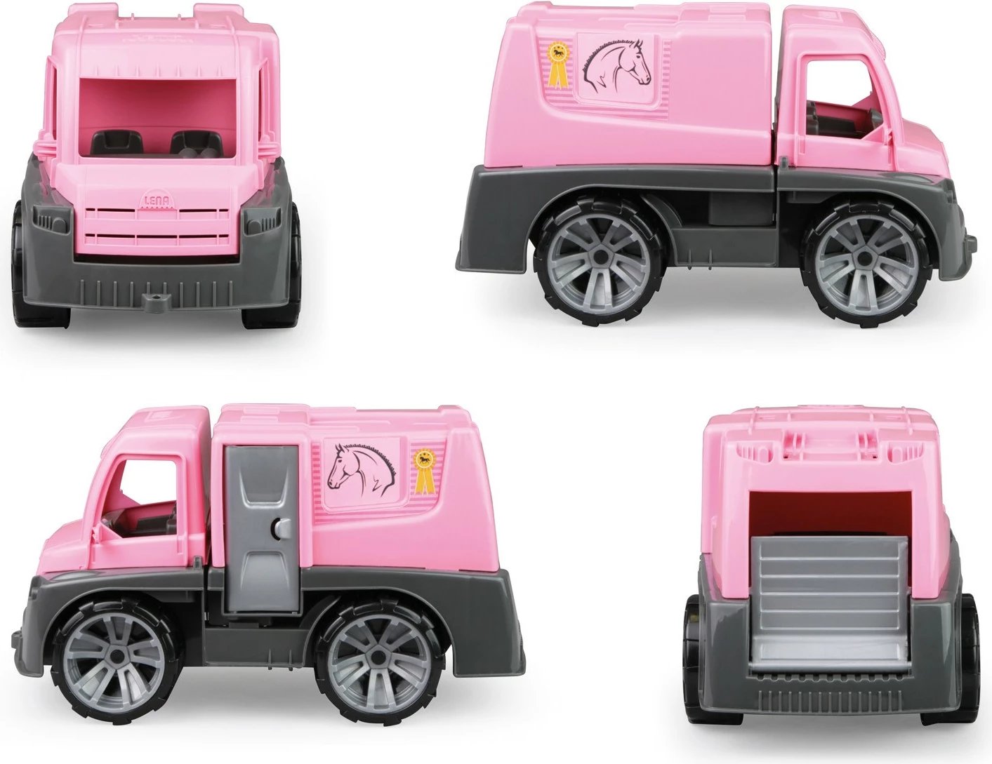 Lodër automjet transporti për kuaj Lena Truxx me aksesorë, Rozë/Gri Lodër automjet transporti për kuaj Lena Truxx me aksesorë, Rozë/Gri
