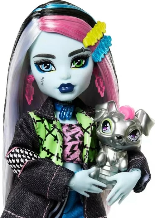 Kukull Monster High Mattel Frankie Stein me aksesorë, HXH73