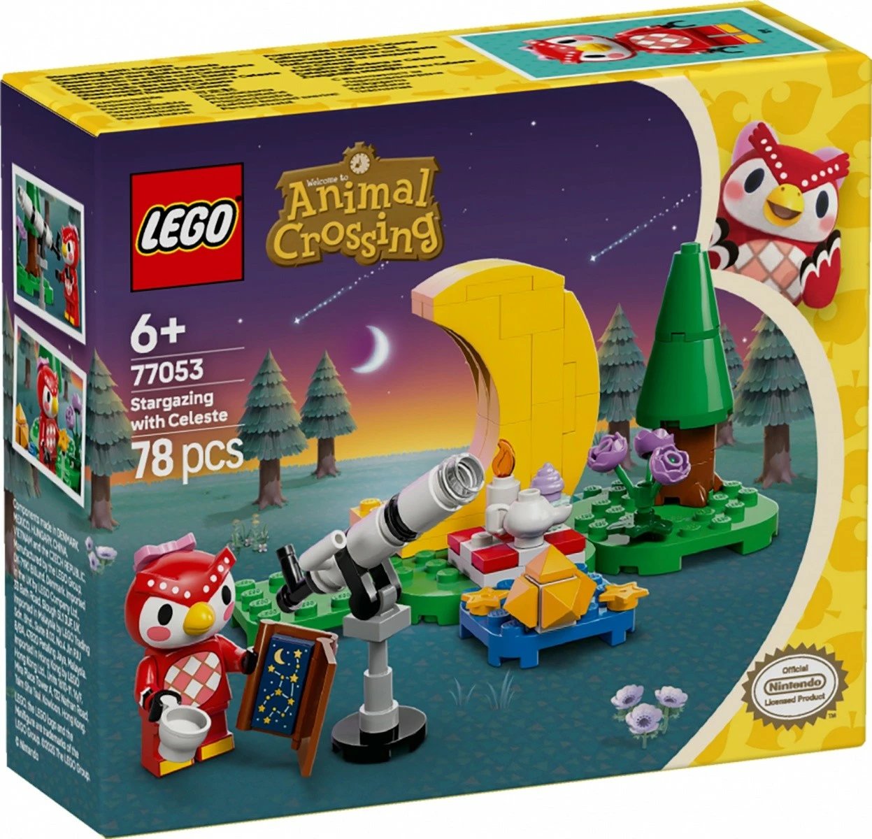 Set ndërtimi LEGO Animal Crossing 77053 Celeste Star Gazing, 78 pjesë