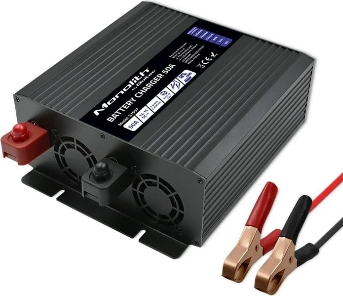 Karikues Qoltec Smart Monolith 50A për bateri LiFePO4 AGM GEL SLA