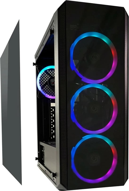 Kasë LC-Power 703B Quad-Luxx, midi tower, RGB