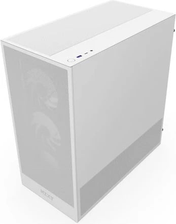 Kasë NZXT H5 FLOW RGB, Midi Tower, me xham të temperuar, e bardhë