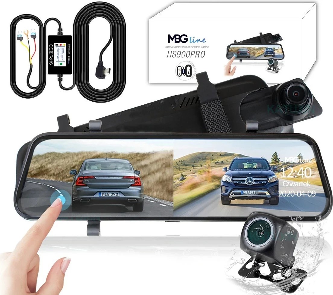 Pasqyrë regjistruese MBG Line HS900 Pro, Quad HD, e zezë