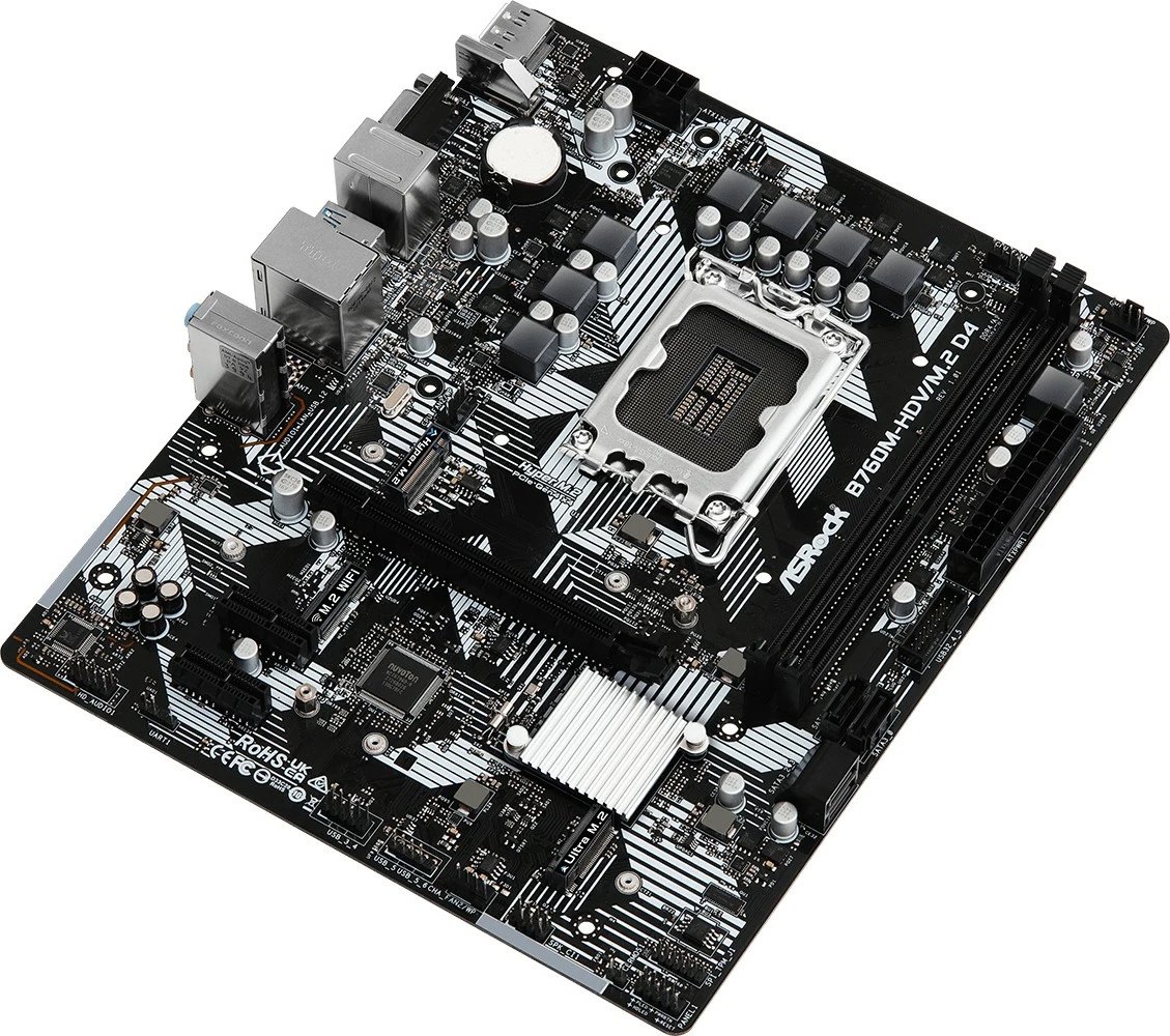 Pllakë amë ASRock B760M-HDV/M.2 D4, micro ATX, DDR4, e zezë