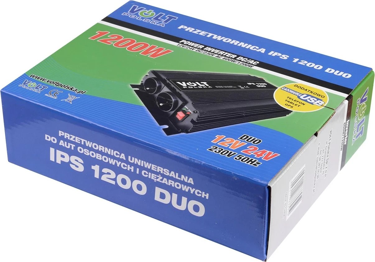 Konvertues voltazhi Volt Polska IPS 1200 DUO, 12-24/230V, 1200 W, Zi
