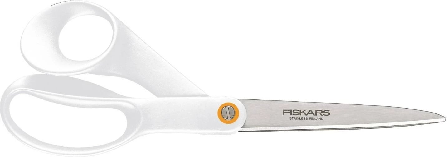 Gërshërë Fiskars F061200487, prerje e drejtë, Inox, Bardhë