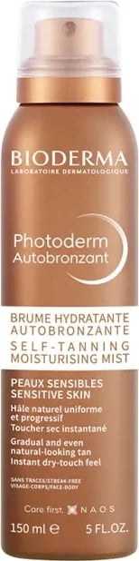 Spray autobronzant për trup Bioderma Photoderm Self Tanning Moisturising Mist 150ml unisex