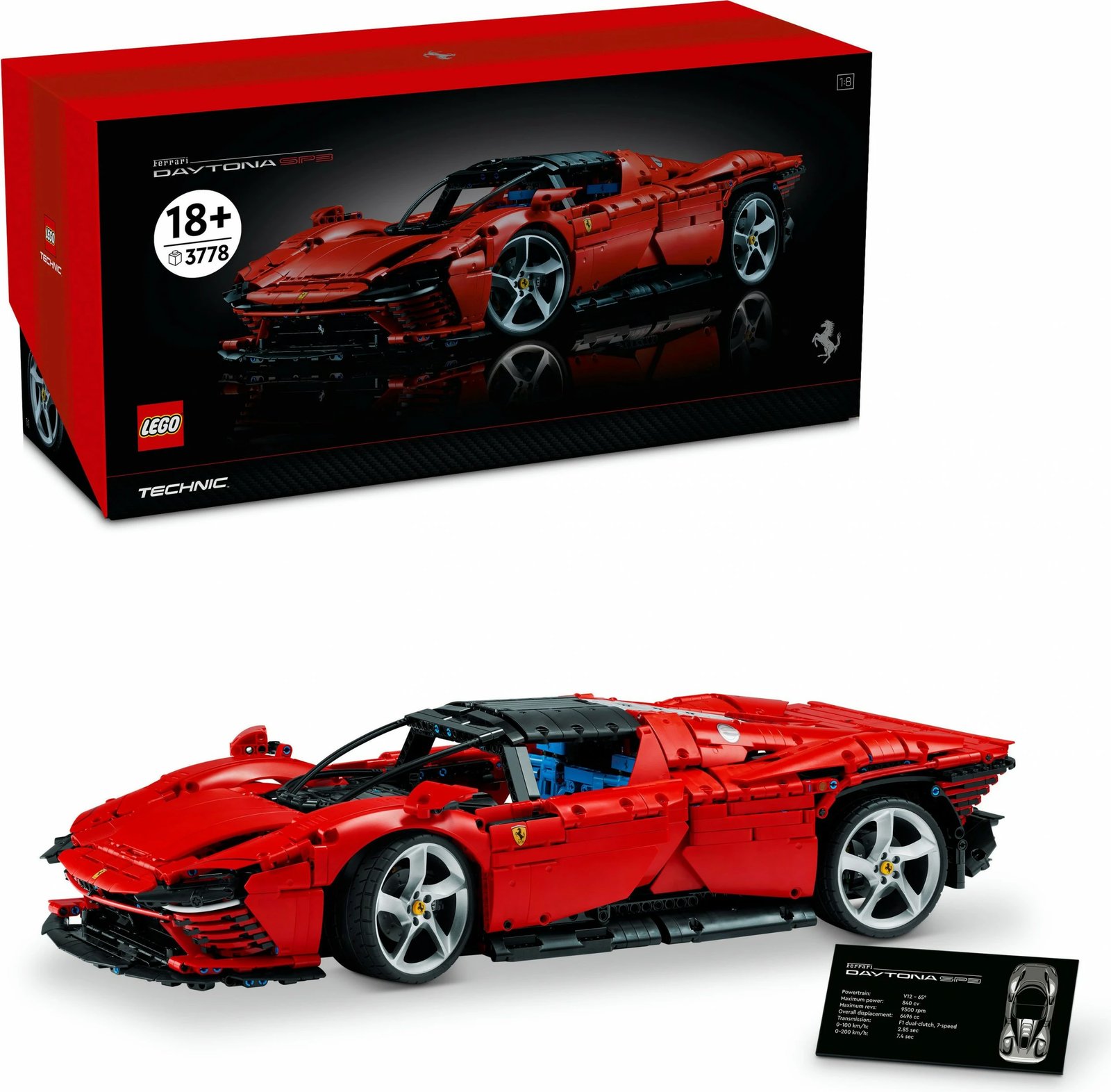 Set ndërtimi LEGO Technic Ferrari Daytona SP3, 3778 pjesë, plastikë, 6.99 kg Set ndërtimi LEGO Technic Ferrari Daytona SP3, 3778 pjesë, plastikë, 6.99 kg