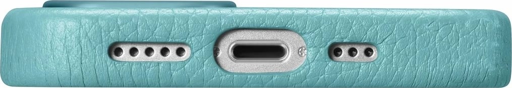Mbështjellës iCarer Litchi Premium për iPhone 14 Pro, lëkurë natyrale, MagSafe, Jeshil