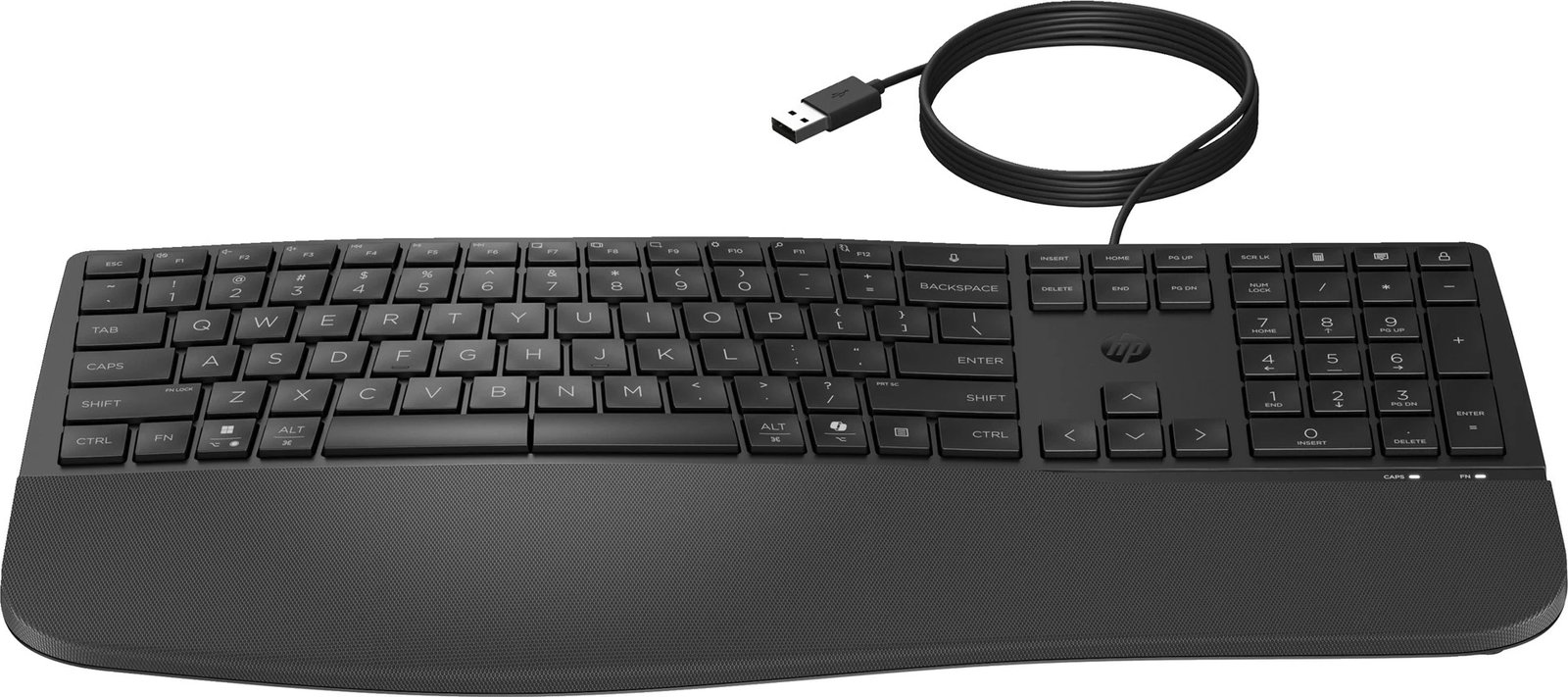Tastierë HP 485 Comfort me kabllo, Full-size, Membranë, USB, e zezë