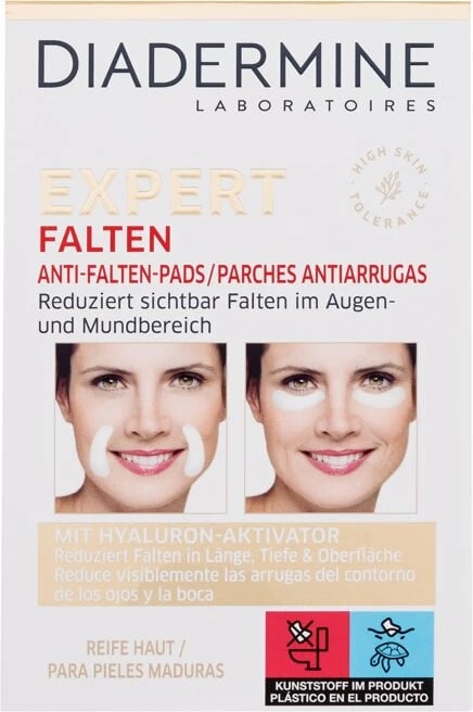 Maskë për sy për femra Diadermine Expert Anti-Wrinkle-Pads, 12 copë