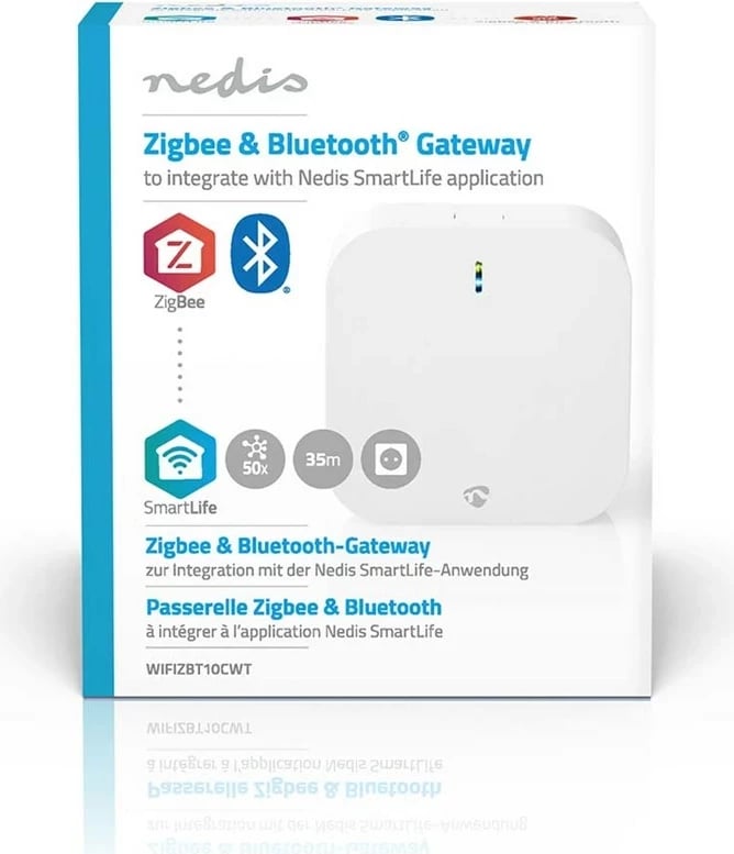 Smart home receiver Nedis WIFIZBT10CWT, Bluetooth, Bardhë