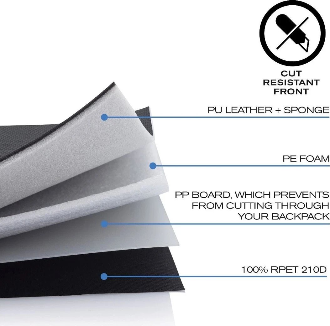 Çantë shpine për laptop XD Design, 17'', e zezë Çantë shpine për laptop XD Design, 17'', e zezë