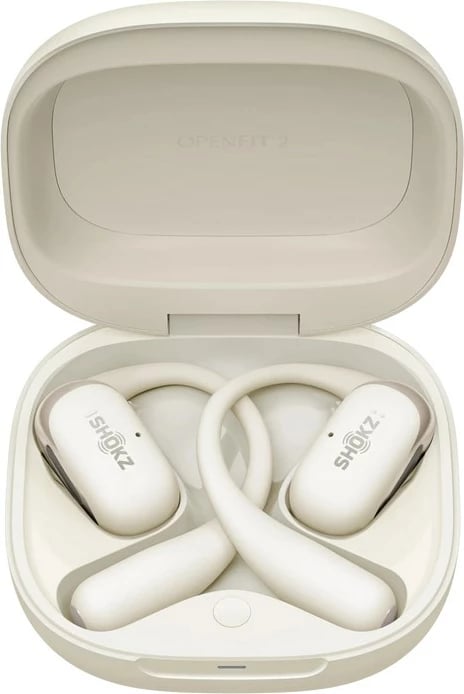 Kufje wireless SHOKZ OpenFit 2, ear-hook, Bluetooth, Bezhe
