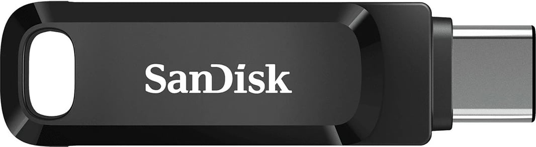 USB SanDisk Ultra Dual Drive, 128 GB, USB Type-A / USB Type-C, 3.2 Gen 1, 150 MB/s, Slide, E zezë, Argjendtë