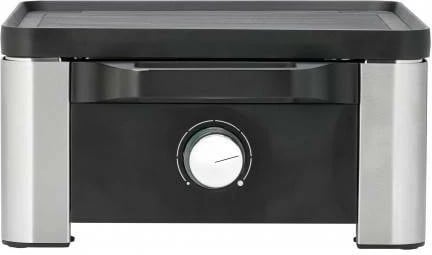 Raclettegrill WMF Lono, çelik inox, 4 persona, pllaka të lëvizshme, e zezë