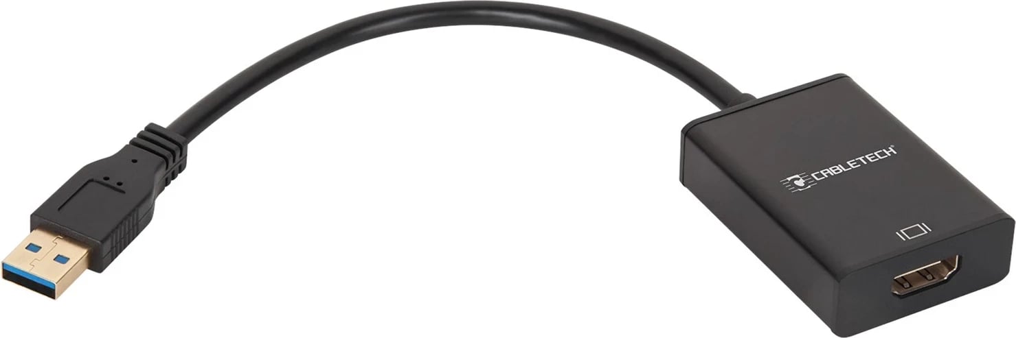 Adapter USB 3.0 në HDMI Cabletech KOM0993, i zi