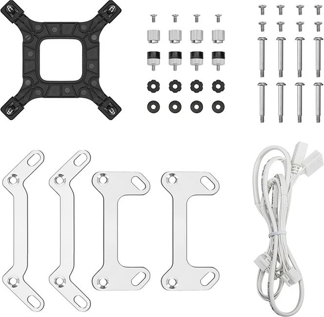 Kasë ftohëse uji Deepcool LM240, 2x120mm, ekran IPS, bardhë