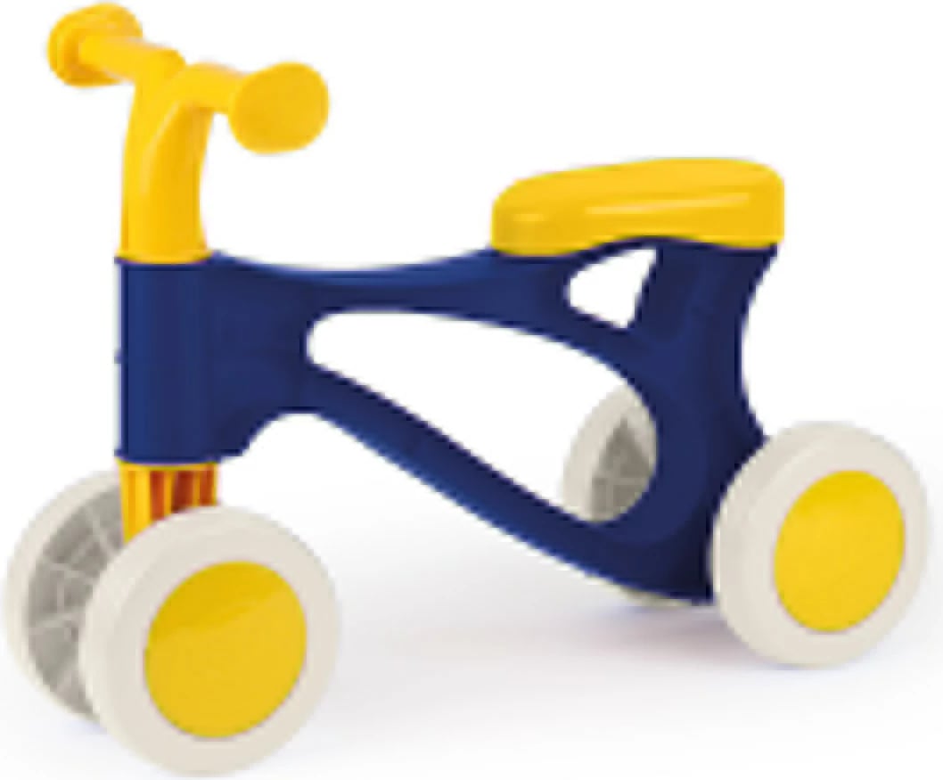 Biçikletë ride-on Lena 07194, plastikë, për fëmijë, Blu/Verdhë