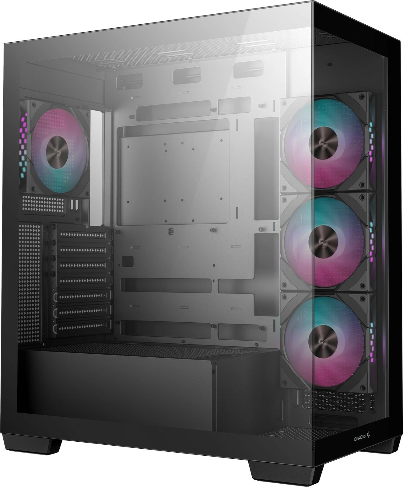 Kasë Deepcool CG580 4F, Midi Tower, ATX, xham i temperuar, e zezë