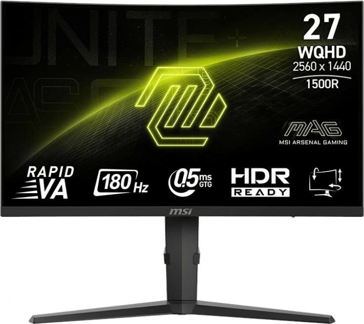 Monitor MSI MAG 275CQPF, 27 inç, Rapid VA, QHD, 1ms, 180Hz, i zi
